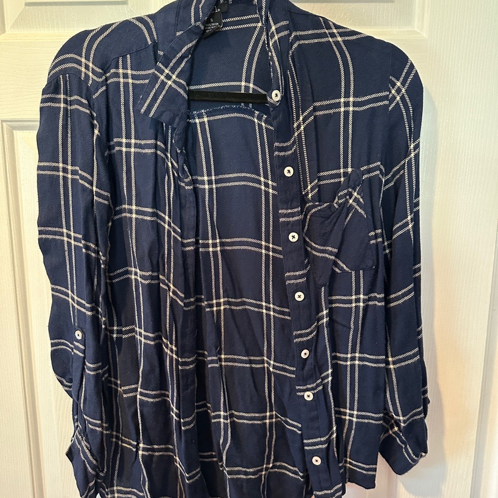 Navy flannel